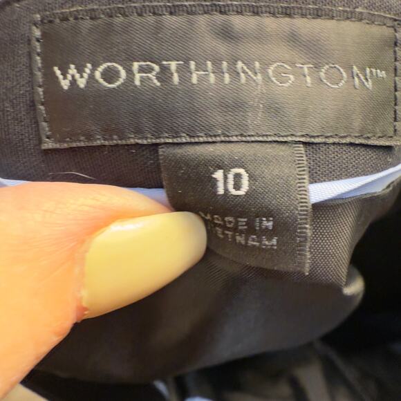 Worthington Women’s sz. 10 black & white color block pencil skirt Slimming #3684 - Picture 6 of 6